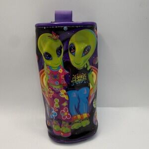 Rare Vintage Lisa Frank Alien Couple Soft Case Youth PVC Zipper Space Print